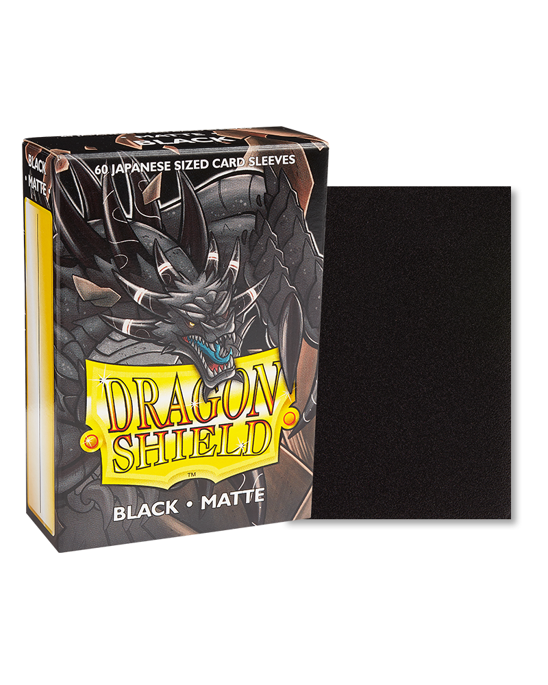 Dragon Shield Japanese size Matte Sleeves - Black (60 Sleeves